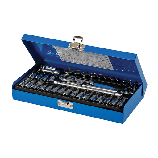 Clés et douilles métriques, 1/4", 38 pcs