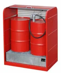 Armoire pour matières dangereuses avec rideaux