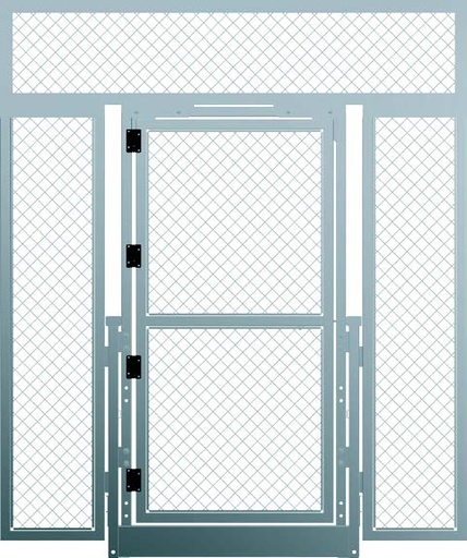 [210147] AdaptaSpan pont modulaire : Portail grillagé avec dispositif anti-grimpement