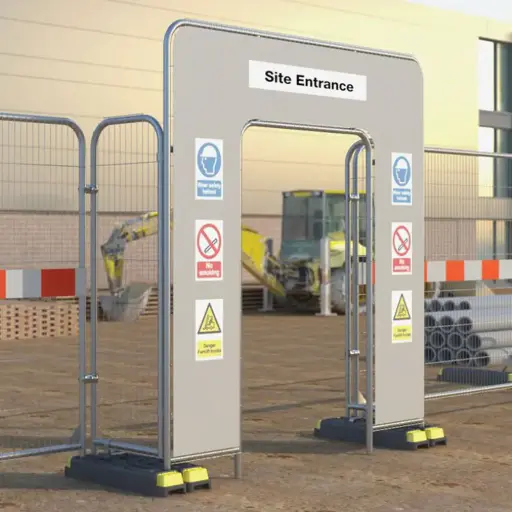 [TF-SG-02] Kit - 2 panneaux latéraux + 1 panneau supérieur pour portique entrée chantier Securasite®