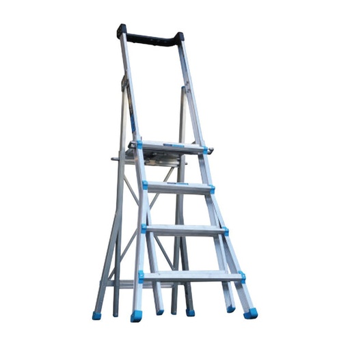 [210261] Escabeau télescopique réglable pour chantier - AdjustaStep Aluminium Pro