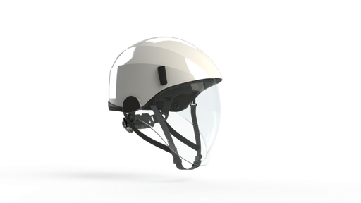 [AHFUJI-WHT] Casque de sécurité contre les arcs électriques armourU Fuji ARC non ventilé avec écran facial incolore – Blanc