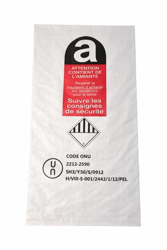 [SAG001] Sac à gravats amiante polypropylène doublé PE