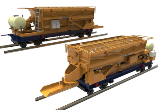 [TREMIE RHV 9 RAIL] Trémie agitatrice RHV 9 spéciale sur rail