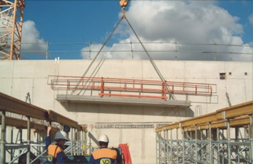 Garde-corps extensible pour dalle alvéolaire