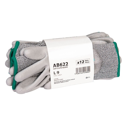 Gants PU Cut C13 (Pack de 12 gants) Gris