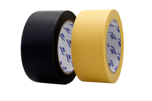 [RSF001] Ruban simple face technique Jaune strié