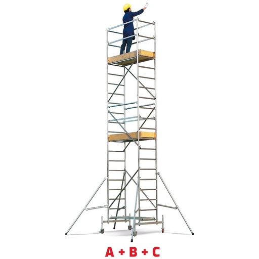 Echafaudage aluminium Millenium - Hauteur max 9.18m