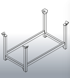 Panier de stockage sans paroi